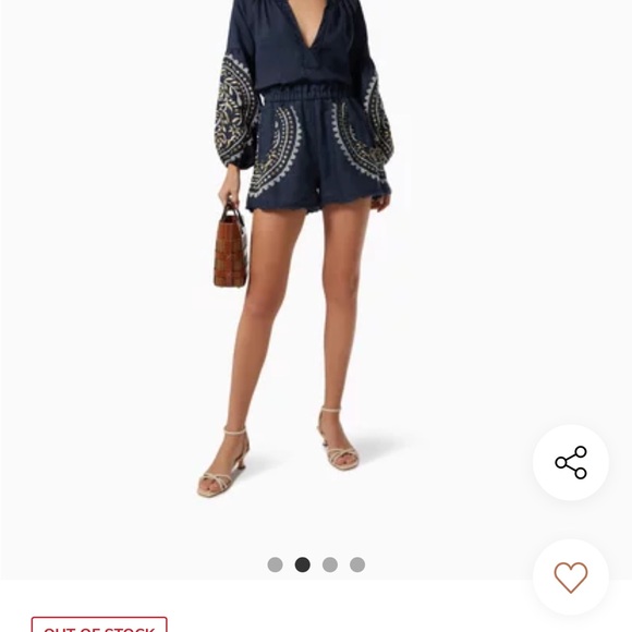 Archaic Greek Kori Embroidered Linen Contrast Paisley Sleeve Tunic - Women - Picture 3 of 7